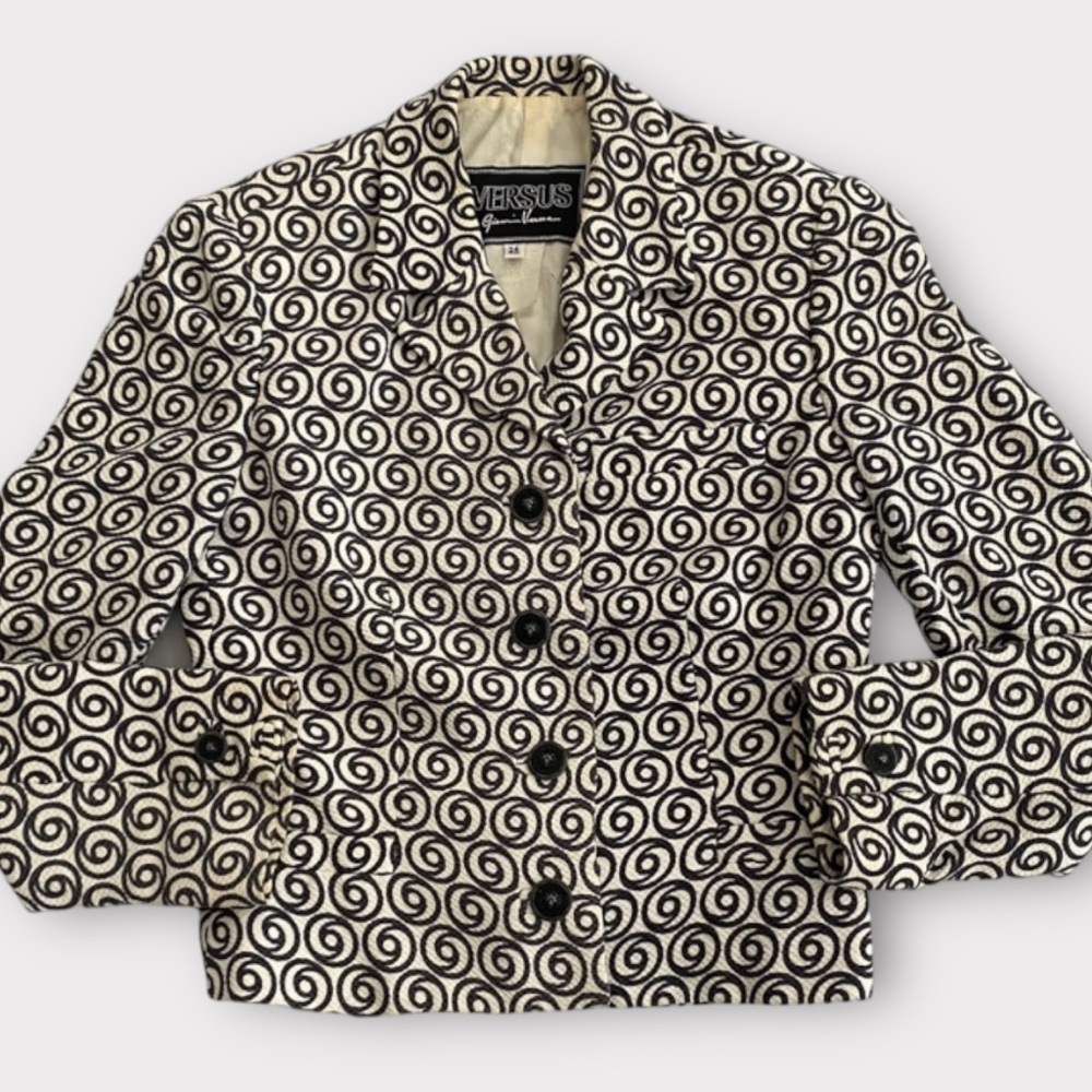Vintage Versus Gianni Versace Womens Blazer Jacket Size 24/38 XS Designer Luxury